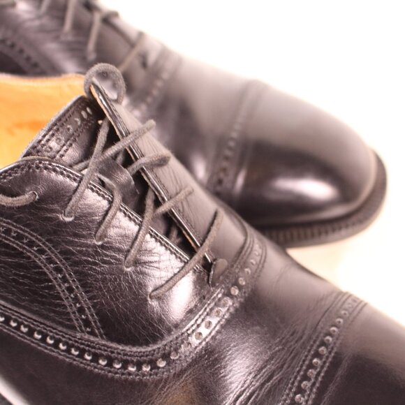Carlo Bichi Firenze Men’s Black Leather Cap Toe Oxford Shoes Made in Italy main image 3